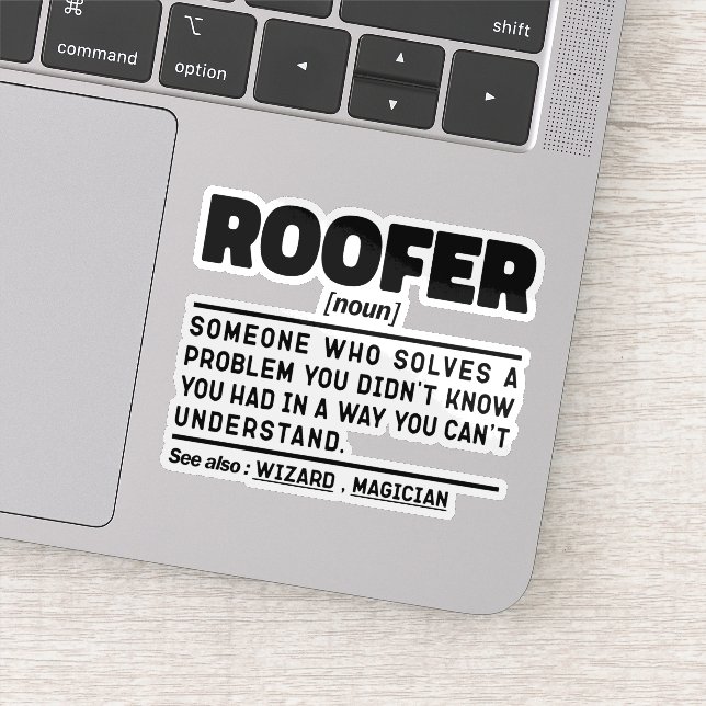 Sticker Roofer Noun Définition Toiture Entrepreneur Cool P (Détail)