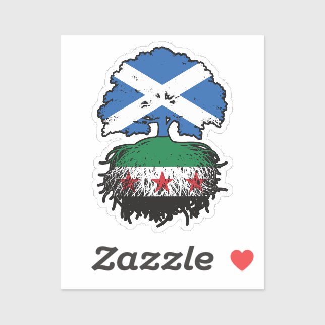 Sticker Roots & Crown: Scotland–Syria Tree (Feuille)
