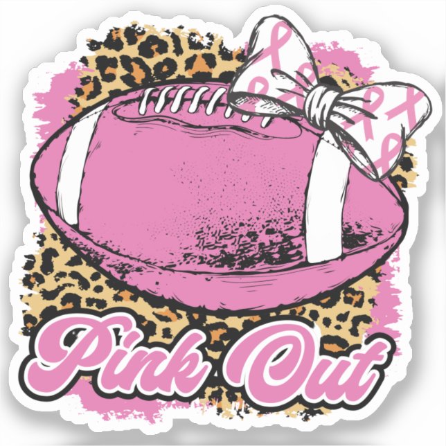 Sticker Rose Avec Balle De Rugby (Softball) (Recto)