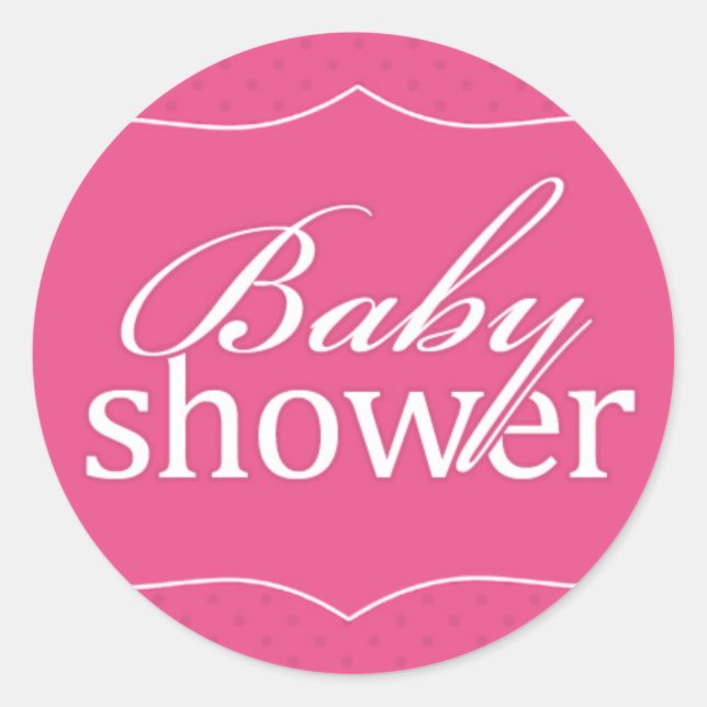 Sticker rose baby shower (Devant)