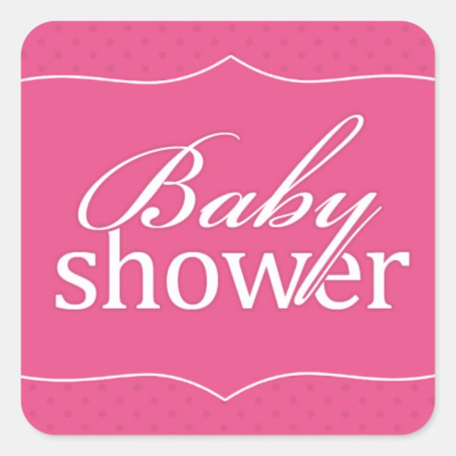 Sticker rose baby shower (Devant)