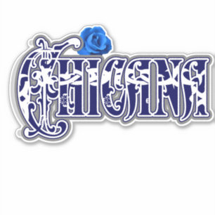 Sticker Rose bleu Chicana