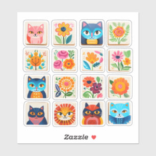 Sticker Rose de chat fleur de chat