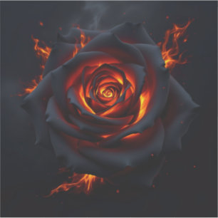 Sticker Rose de Feu