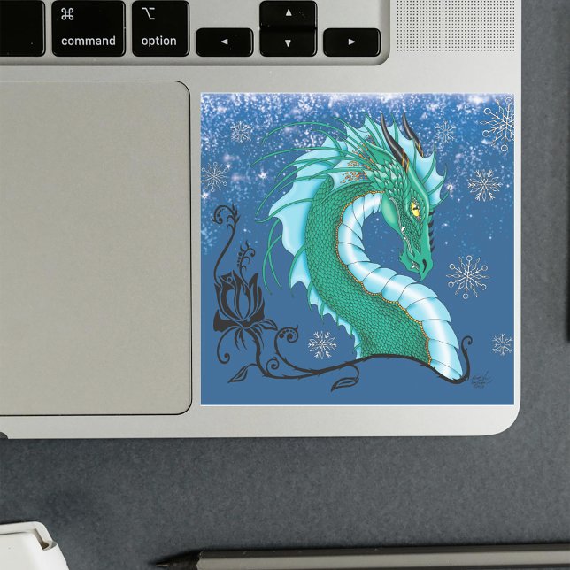 Sticker Rose d'hiver Dragon (Créateur téléchargé)