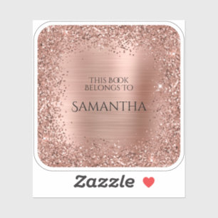 Sticker Rose Gold Parties scintillant Foil Ce Livre Appart