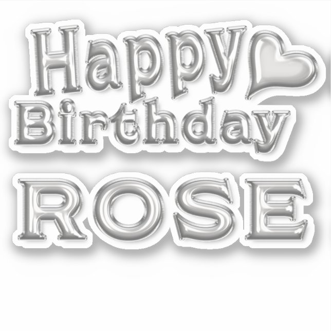 Sticker Rose Happy Birthday (Devant)