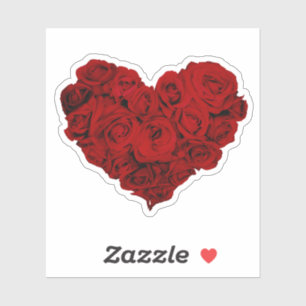 Sticker Rose Heureuse Sainte-Valentin Heart Bouquet