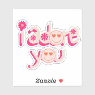 Sticker rose "i adore you"