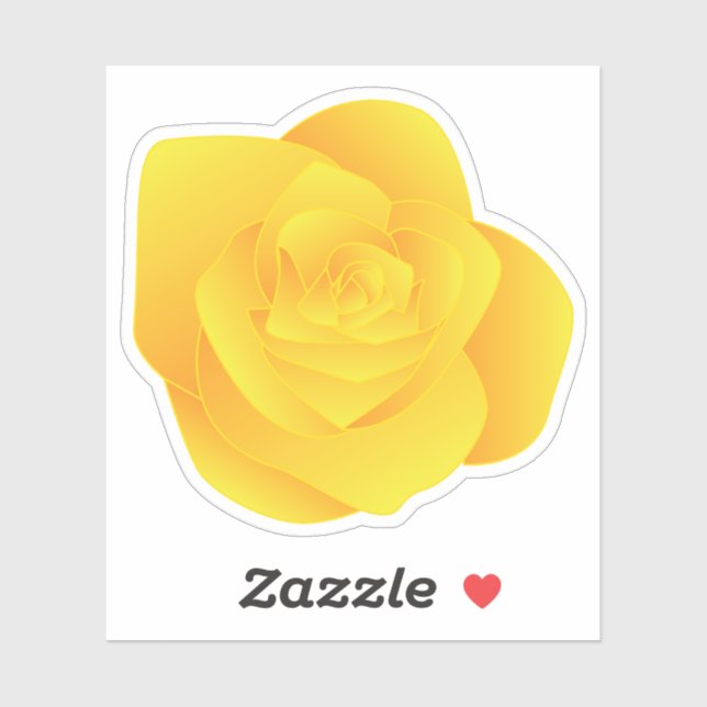 Sticker Rose jaune (Feuille)