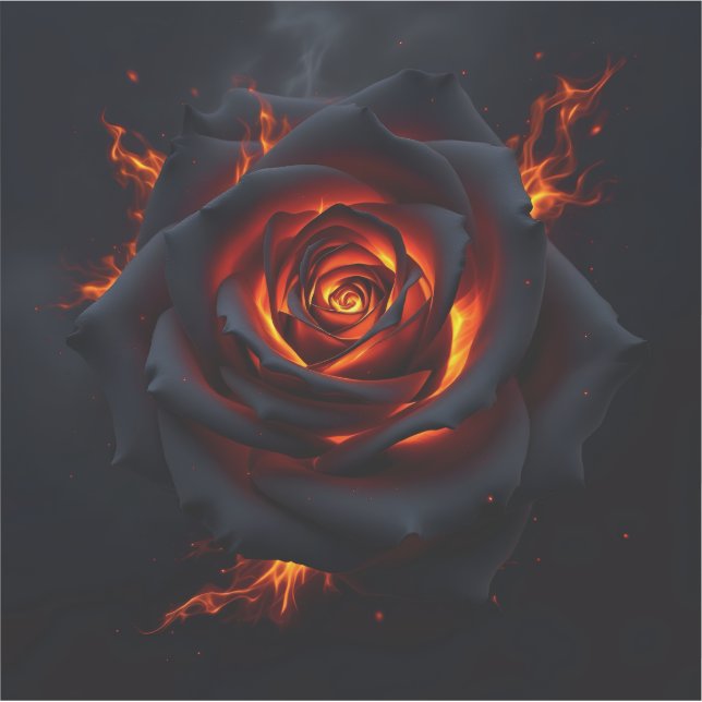 Sticker Rose of Fire  (Devant)