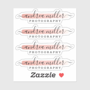 Sticker Rose or minimaliste peinture lave logo personnalis