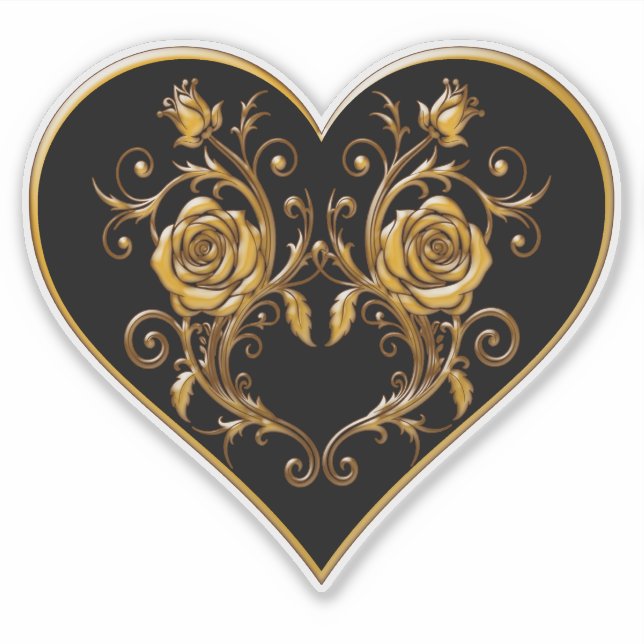 Sticker Rose or spectaculaire et élégant (Devant)