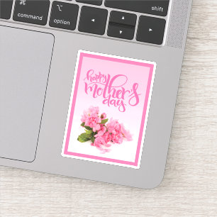 Sticker Rose rose   JOLIE JOUR DE LA MÈRE