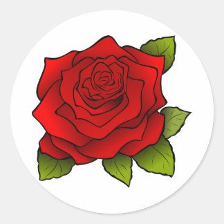 Sticker Rose rouge