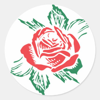 Sticker Rose rouge