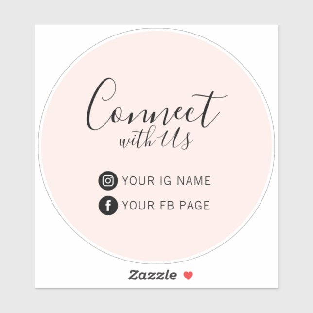 Sticker Rose | Suivez la promotion sur Instagram et Facebo (Feuille)