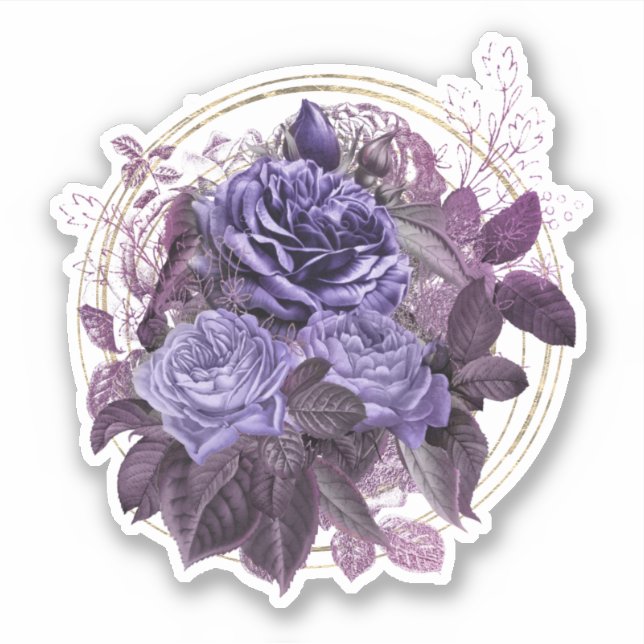 Sticker Roses gothiques violets d'Halloween (Devant)
