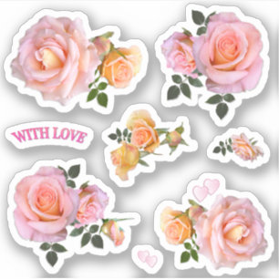 Sticker Roses roses romantiques