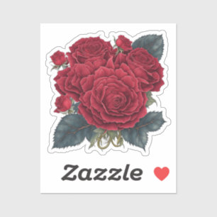 Sticker roses rouges
