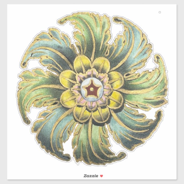 Sticker Rosette architecturale antique n° 1 (Feuille)