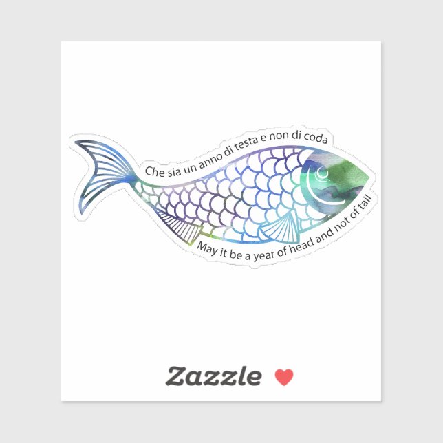 Sticker Rosh Hashana Blessing in Judeo-Italian (Feuille)