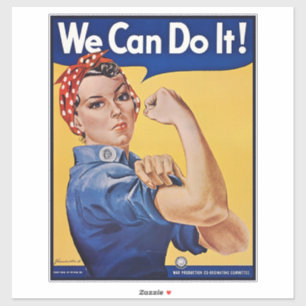 Sticker Rosie le Riveter : Une femme forte pour l'autonomi