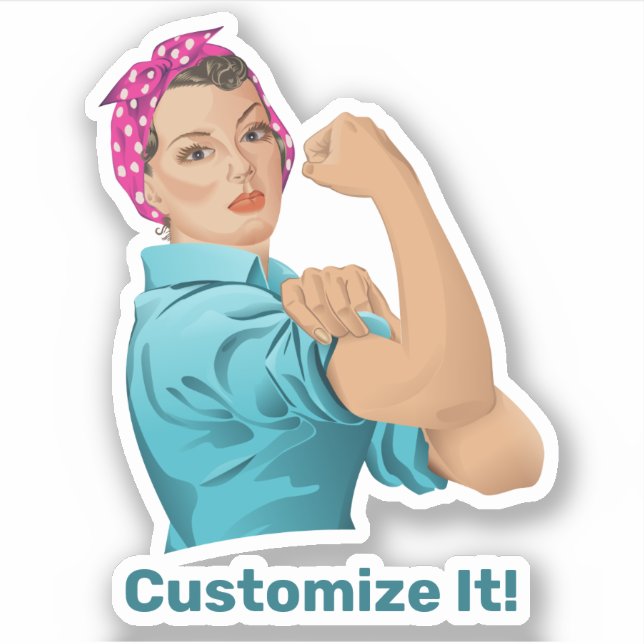 Sticker Rosie Riveter (Devant)