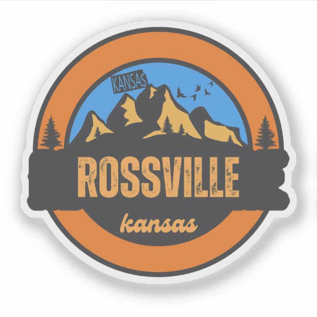 Sticker Rossville, Kansas (Devant)