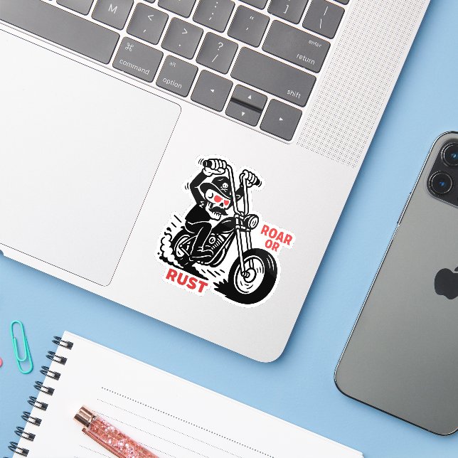 Sticker Rotation ou rouille (Ordinateur portable avec iPhone)