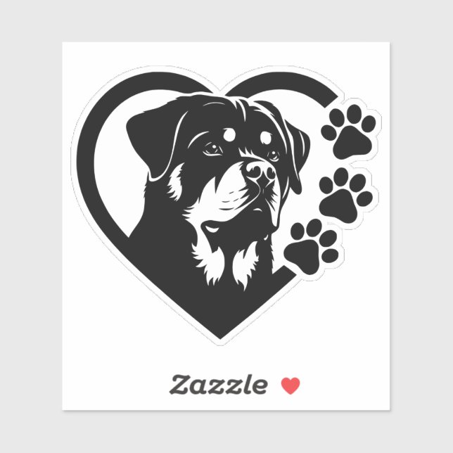 Sticker Rottweiler (Feuille)