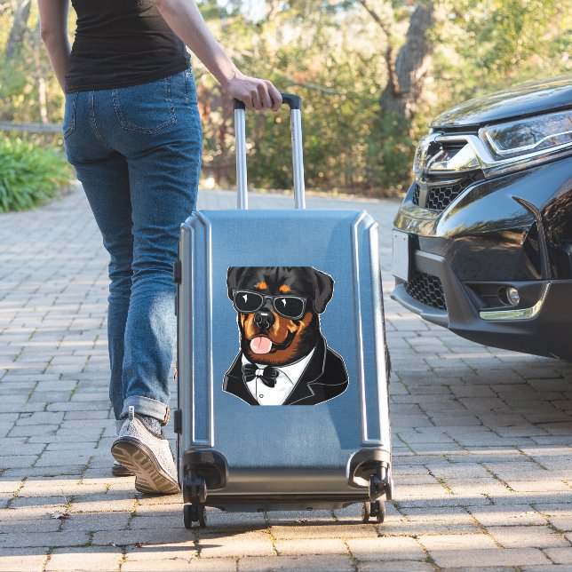 Sticker Rottweiler Le Gardien Du Corps (Valise Insitu)