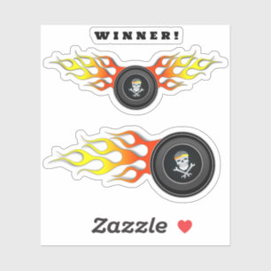 Sticker Roue de flammes Mécanique