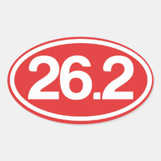 Sticker rouge 26.2 (Sticker Marathon complet)