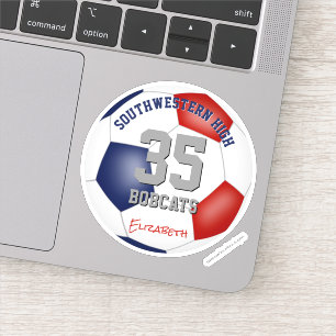 Sticker Rouge bleu enfants ados personnalisés couleurs de