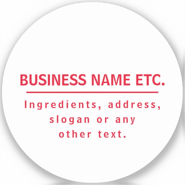 Sticker Rouge et blanc polyvalent (Recto)