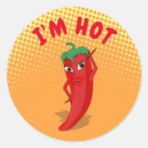Sticker rouge Hot Pepper Diva Gradient Classic Rou