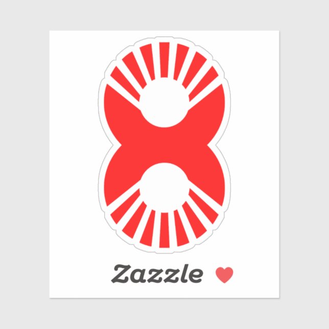 Sticker Rouge Numéro 8 (Feuille)