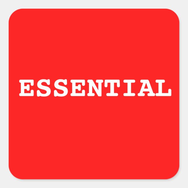 Sticker Rouge Qui Dit Essentiel (Devant)