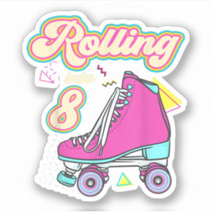 Sticker Rouler dans 8 ans vieux Roller Skate 8e anniversai