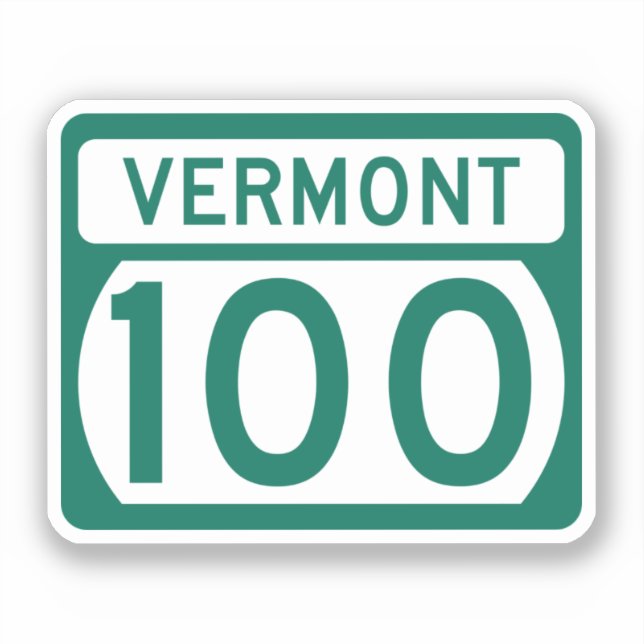 Sticker Route 100 du Vermont (Recto)