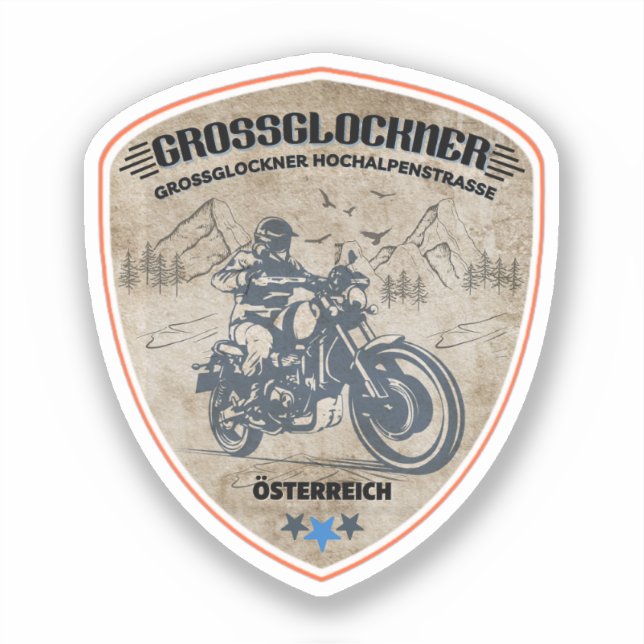 Sticker Route alpine élevée du Grossglockner alpes autrich (Recto)