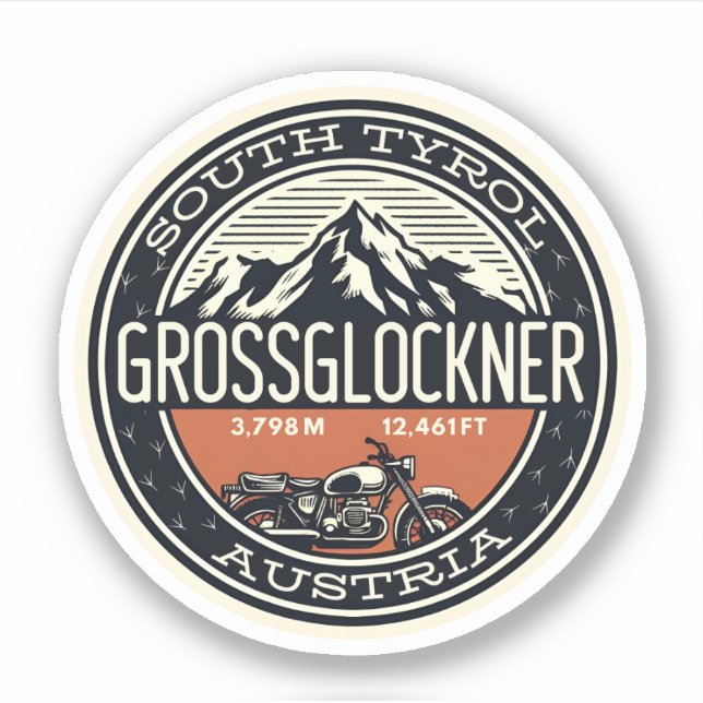 Sticker Route alpine élevée du Grossglockner Alpes autrich (Devant)