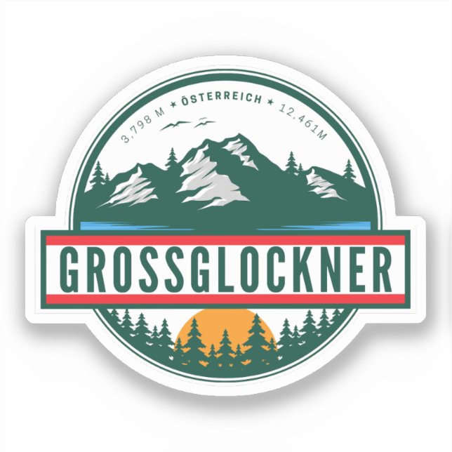 Sticker Route alpine élevée du Grossglockner alpes autrich (Recto)