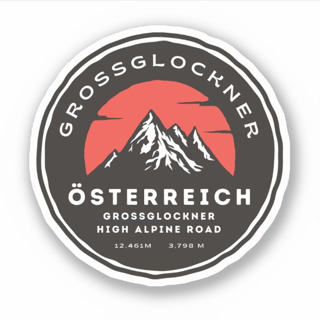 Sticker Route alpine élevée du Grossglockner alpes autrich (Devant)