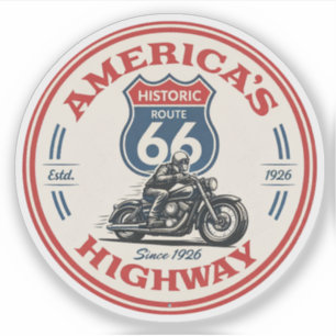 Sticker Route américaine 66 La route mère gif de la route 