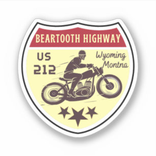 Sticker Route Beartooth Highwayus 212 Montana jusqu'au Wyo