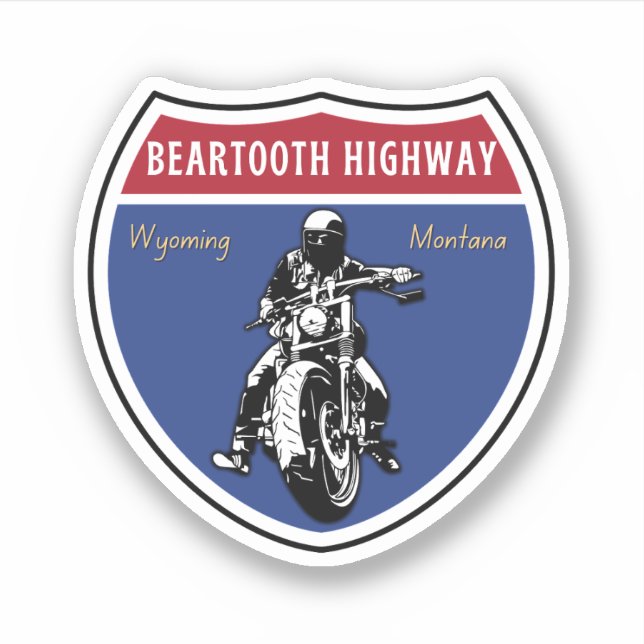 Sticker Route Beartooth Highwayus 212 Montana-Wyoming (Devant)