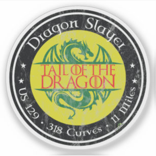 Sticker Route de la queue du dragon US 129 moto 01
