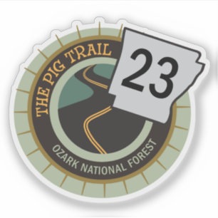 Sticker Route de moto Pig Trail 23 Arkansas